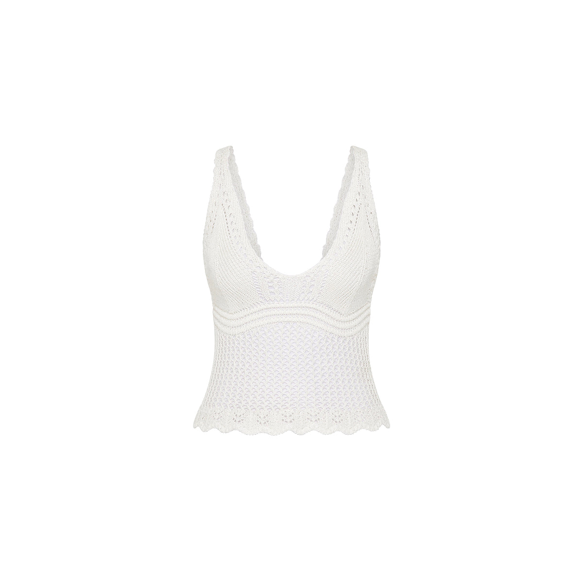Kulani Kinis - Crochet Knit Cami - Ivory