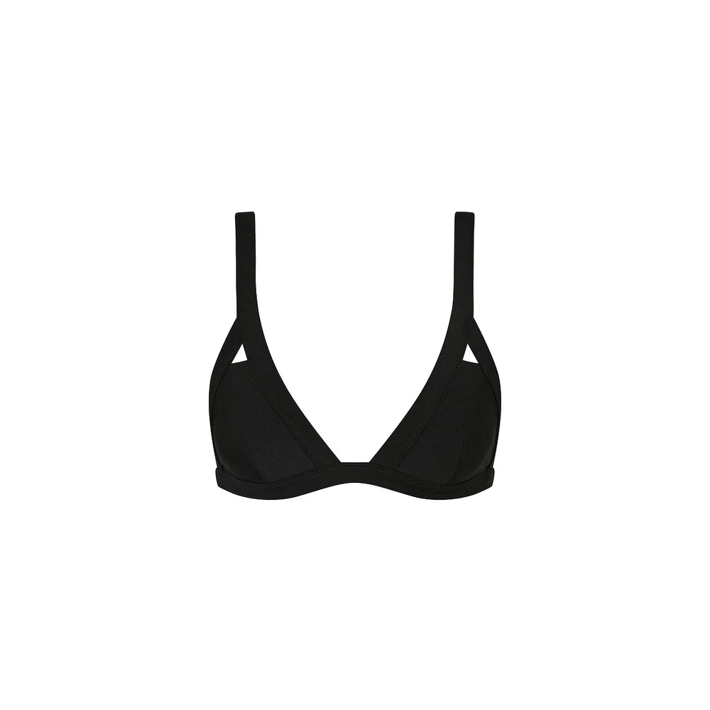 Kulani Kinis - Wide Bind Triangle Bikini Top - Twilight Black