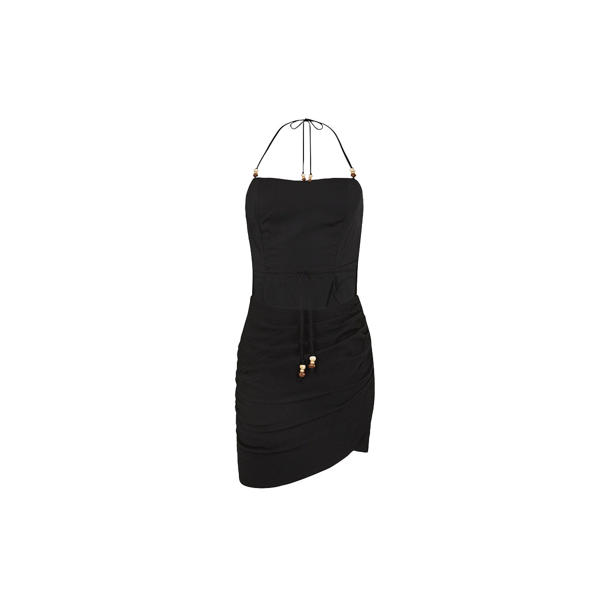 Kulani Kinis - Ruched Side Mini Dress - Twilight Black