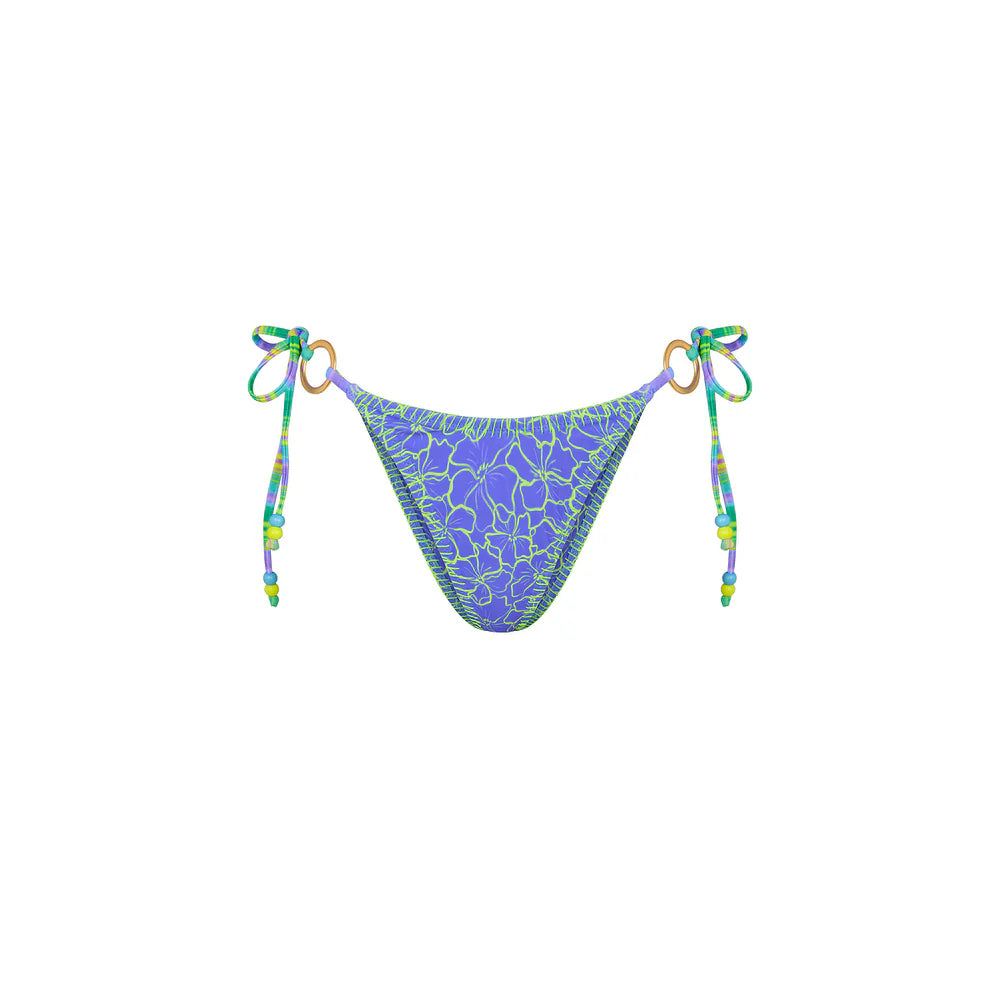 Kulani Kinis - Lace Stitch Ring Tie Bikini Bottom - Sugar Wave