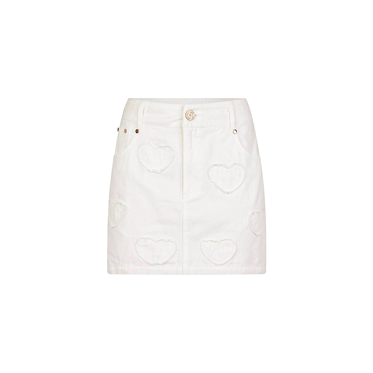 Kulani Kinis - Applique Jean Mini Skirt - Chantilly Denim