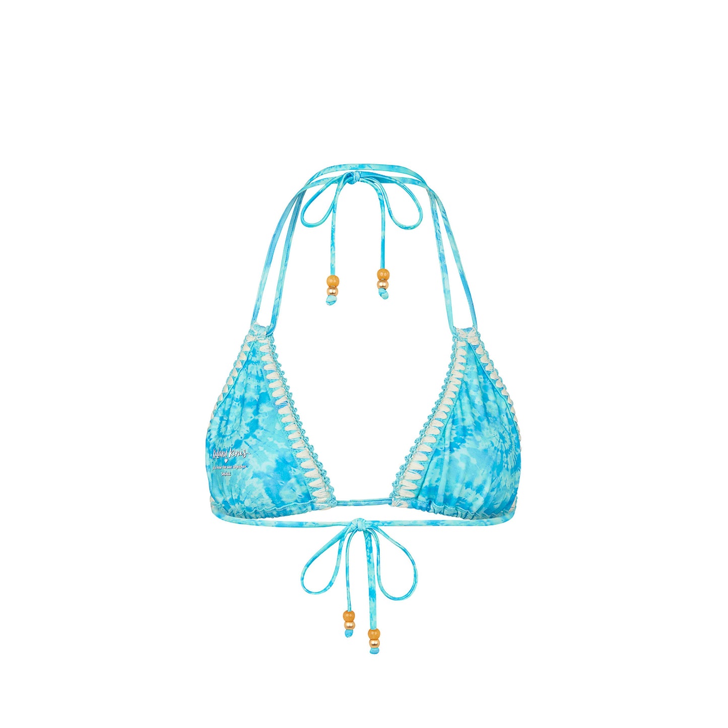 Kulani Kinis - Crochet Halter Bikini Top - Starry Seas