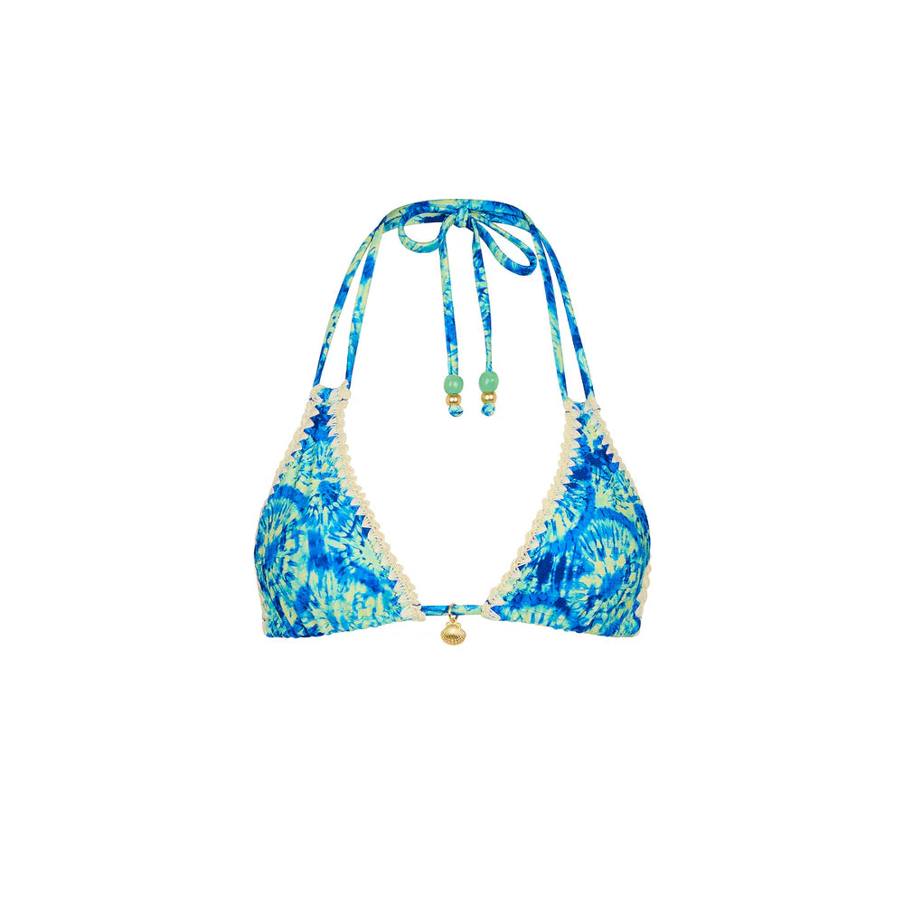 Kulani Kinis - Crochet Halter Bikini Top - Tidal Glow