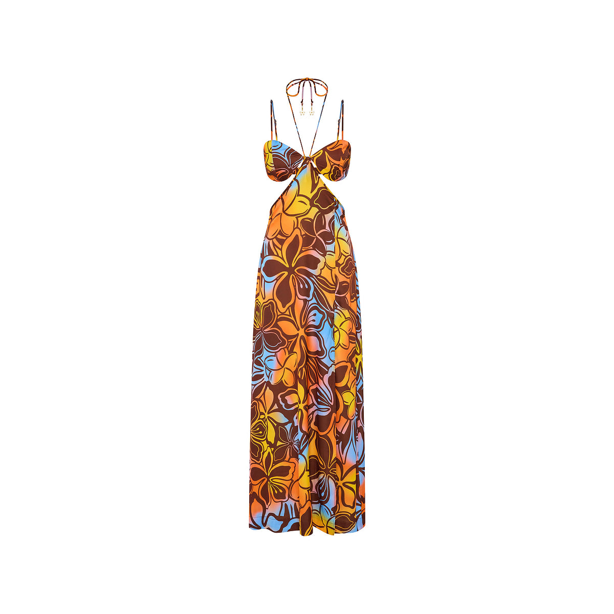 Kulani Kinis - Strappy Cut Out Maxi Dress - Frangipani Fizz