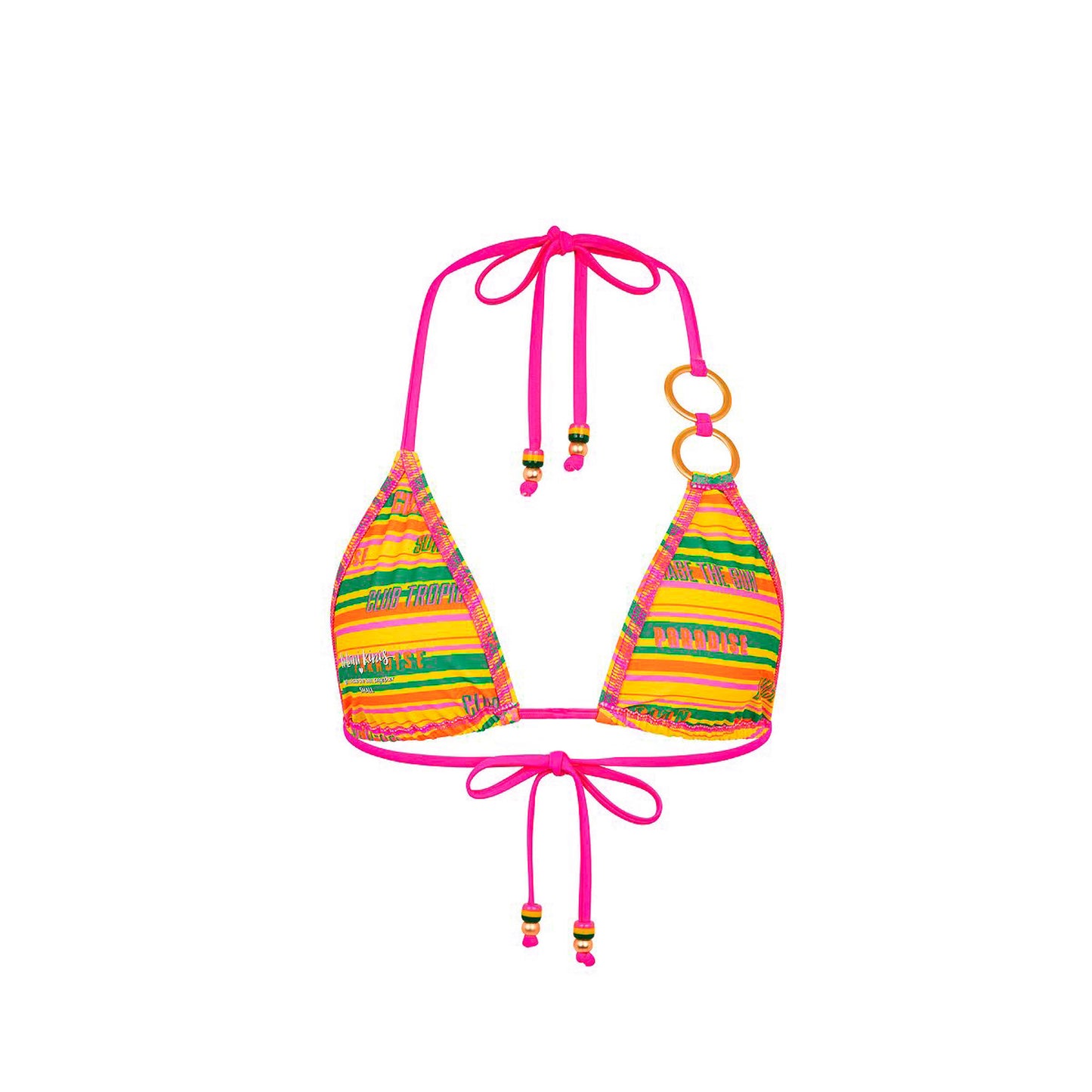 Kulani Kinis - Duo Ring Halter Bikini Top - Sunshine Lover