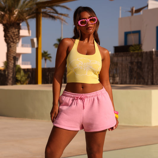 Kulani Kinis - Knit Halter Tank Top - Sunny Honey