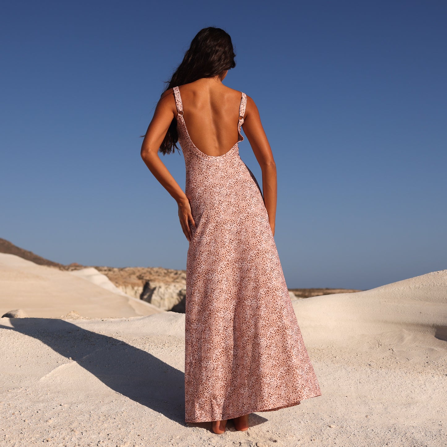 Kulani Kinis - Scoop Low Back Maxi Dress - Wild Skies
