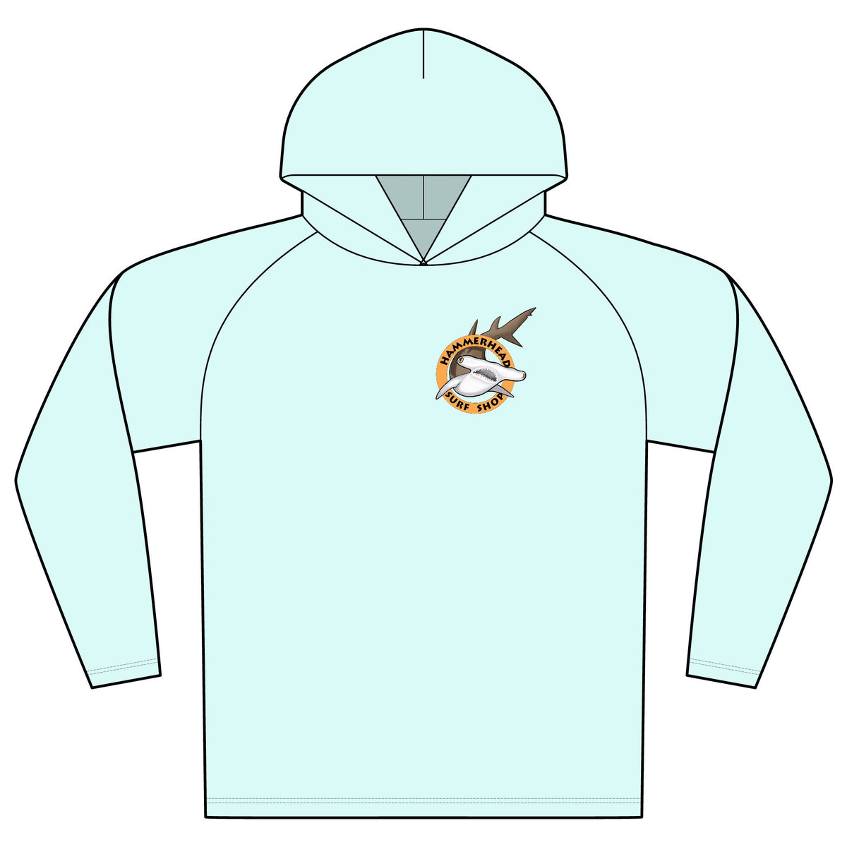 Hammerhead Surf Shop logo Hooded UPF Shirt