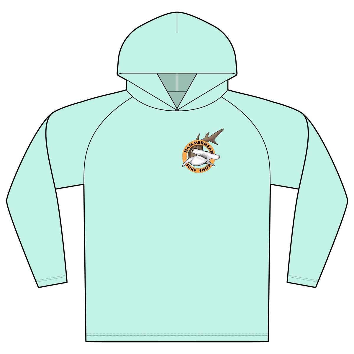 Hammerhead Surf Shop logo Hooded UPF Shirt