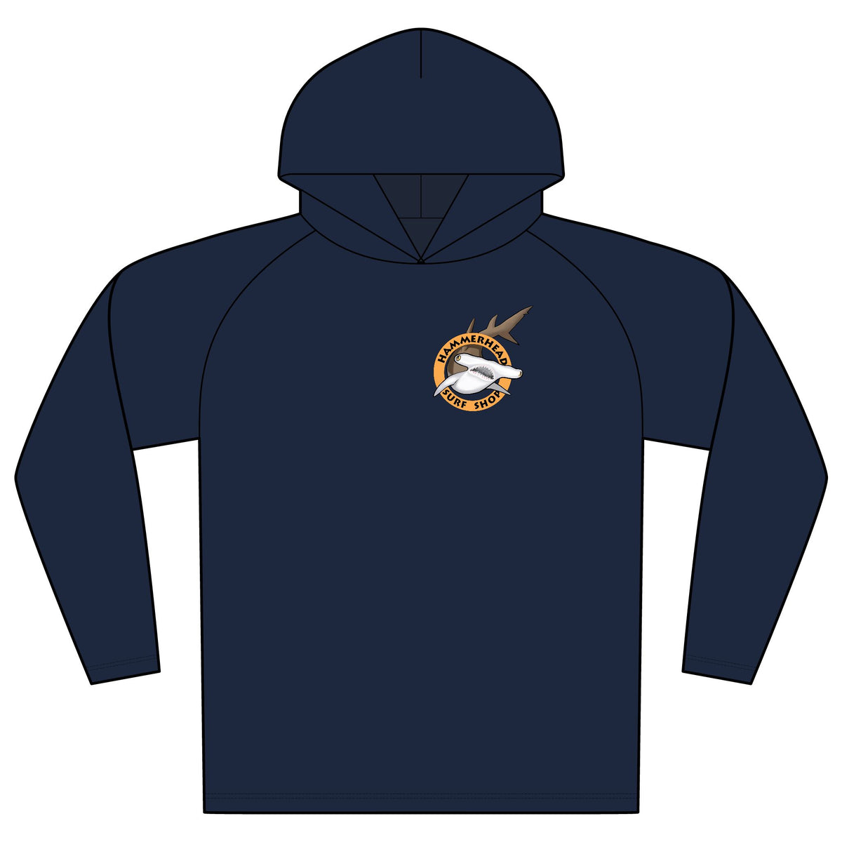 Hammerhead Surf Shop logo Hooded UPF Shirt