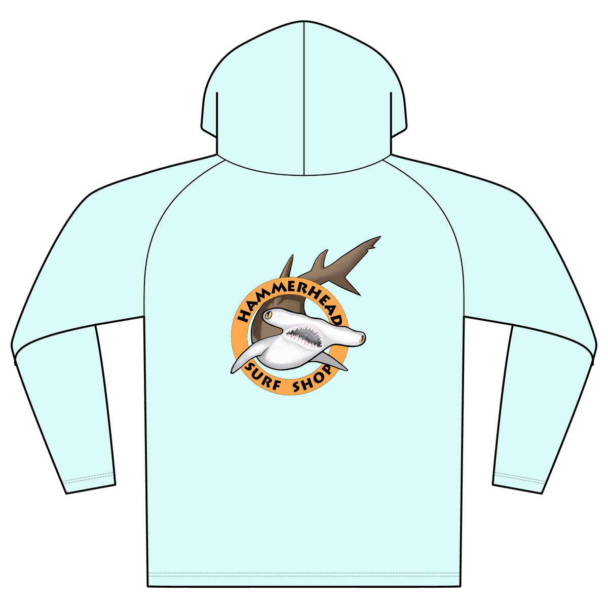 Hammerhead Surf Shop logo Hooded UPF Shirt