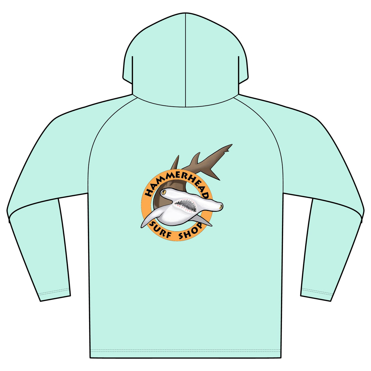 Hammerhead Surf Shop logo Hooded UPF Shirt