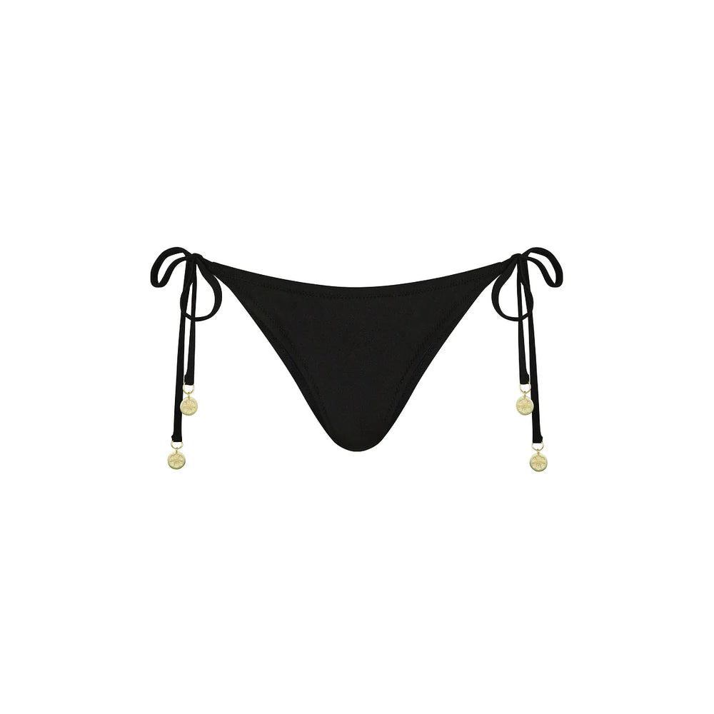 Kulani Kinis - Full Coverage Tie Bikini Bottom - Twilight Black