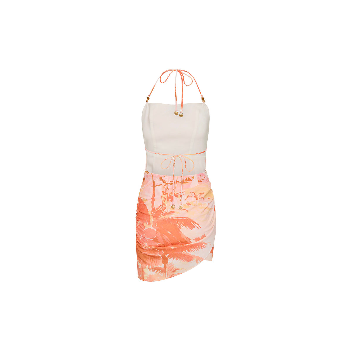 Kulani Kinis - Ruched Side Mini Dress - Wild Skies