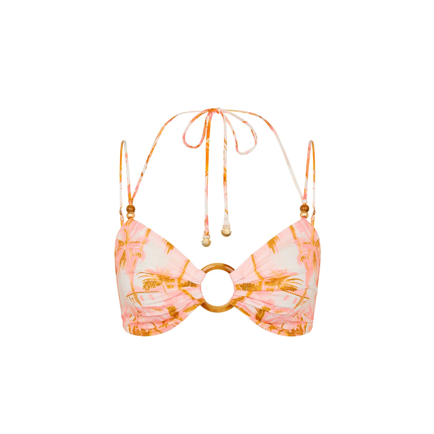 Kulani Kinis - Ring Tie Crop Top - Wild Skies