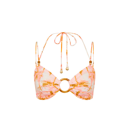 Kulani Kinis - Ring Tie Crop Top - Wild Skies