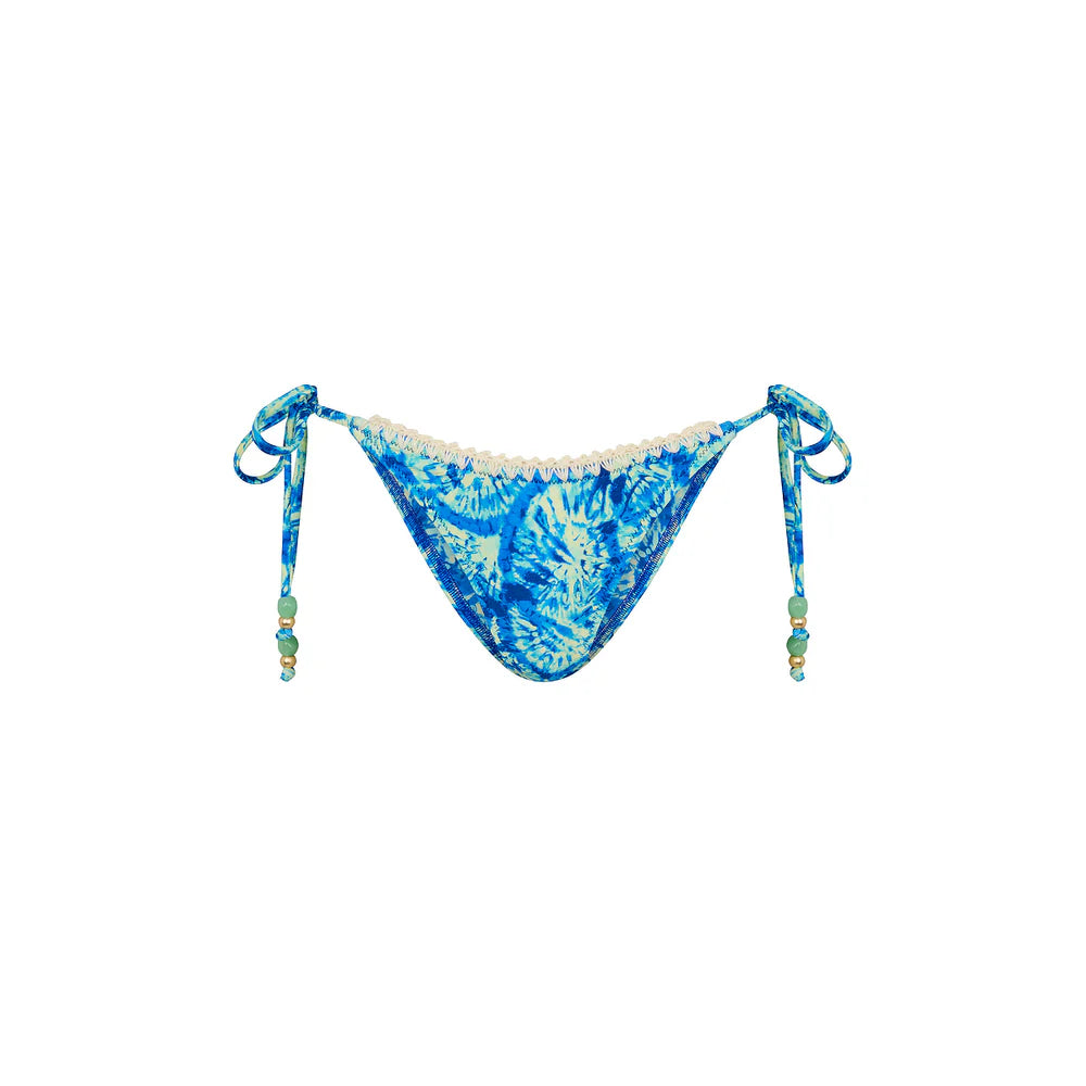 Kulani Kinis - Crochet Dipped Cheeky Tie Bikini Bottom - Tidal Glow