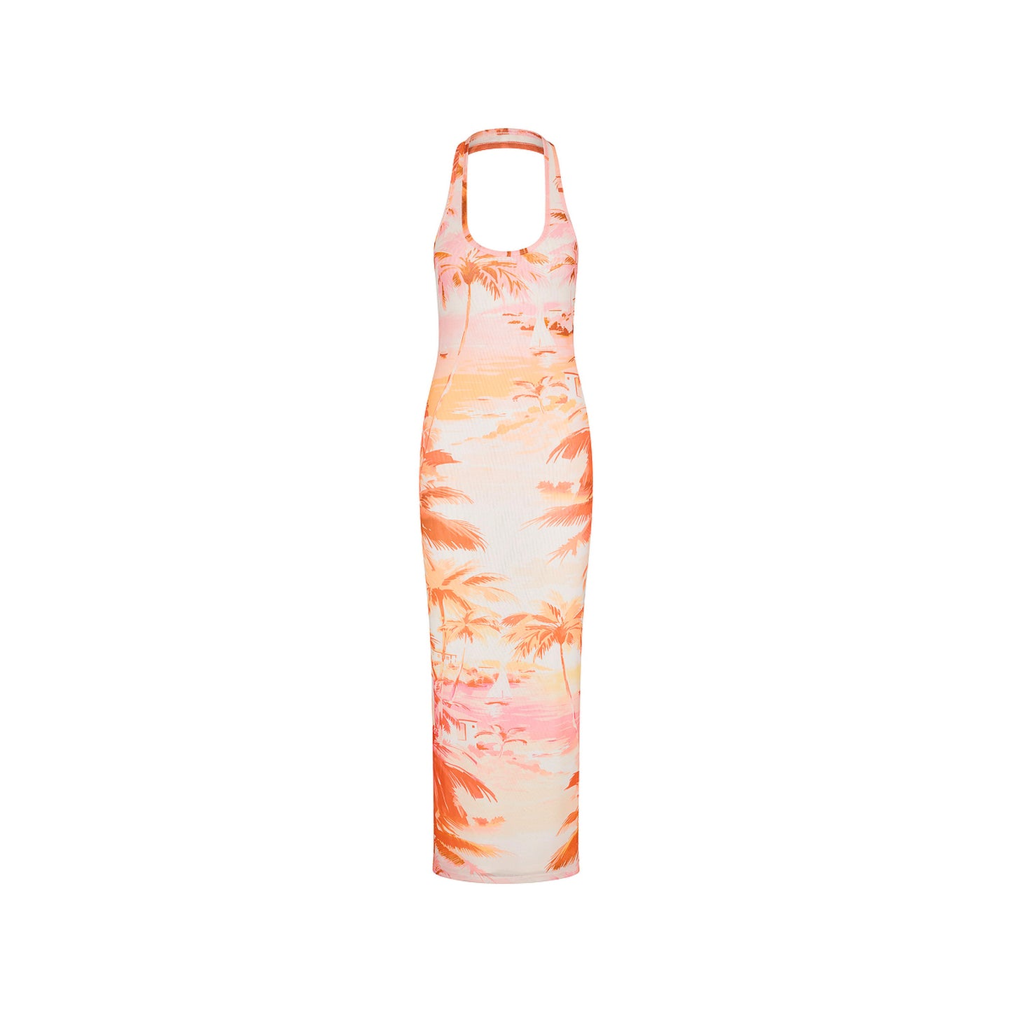 Kulani Kinis - Halter Mesh Maxi Dress - Wild Skies