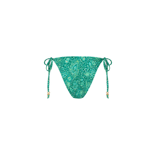 Kulani Kinis - Ring Cheeky Tie Bikini Bottom - Emerald Aura