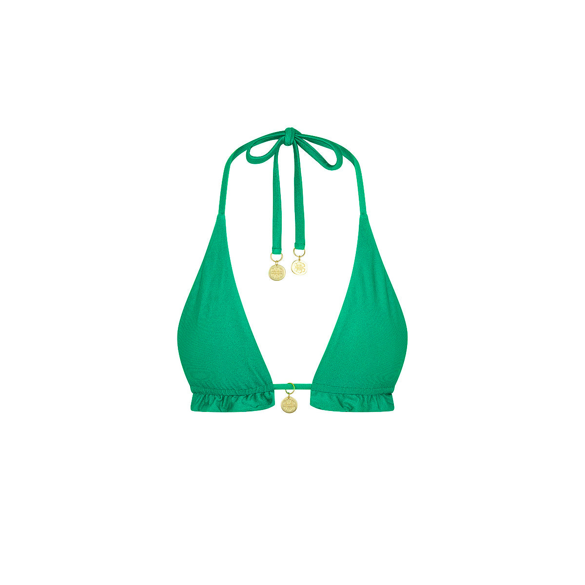 Kulani Kinis - Frill Halter Bralette Bikini Top - Island Lush