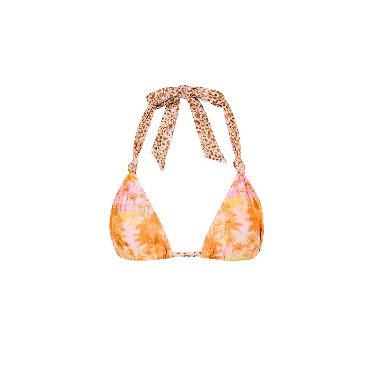Kulani Kinis - Soft Knot Halter Bikini Top - Wild Skies