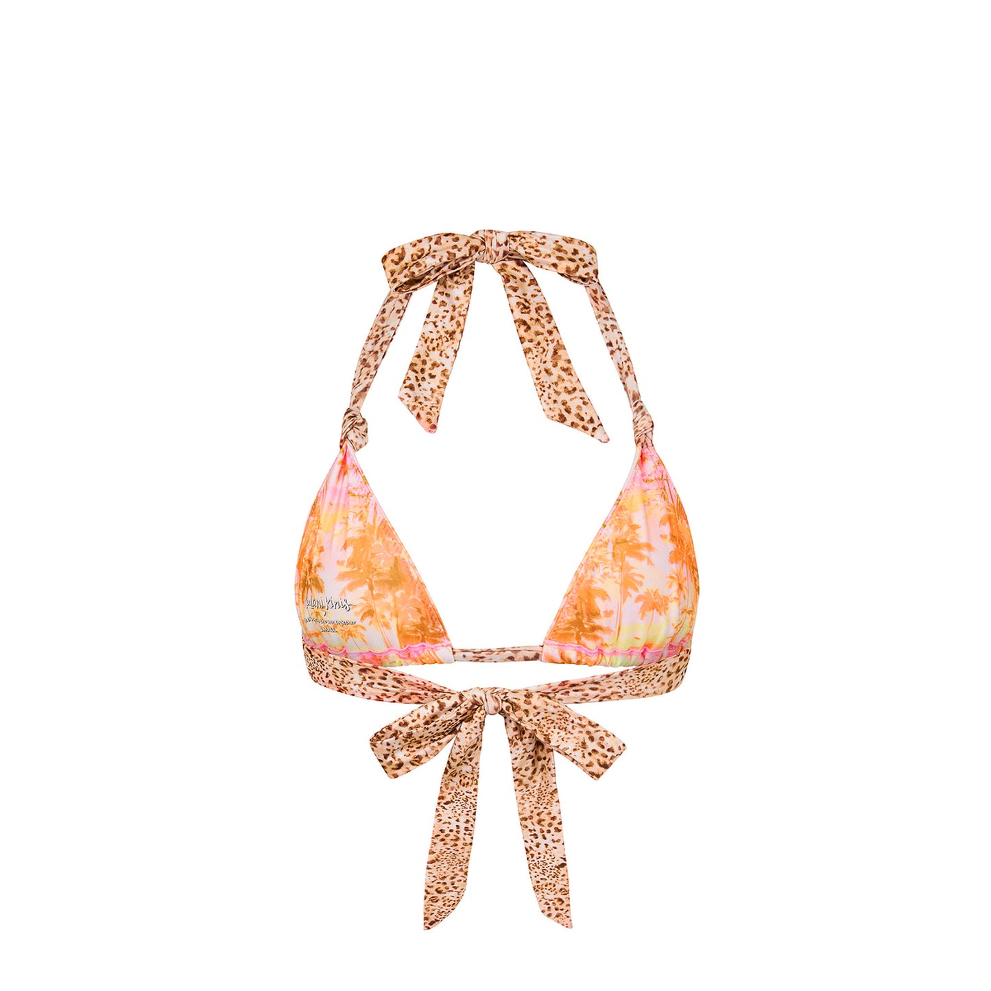 Kulani Kinis - Soft Knot Halter Bikini Top - Wild Skies