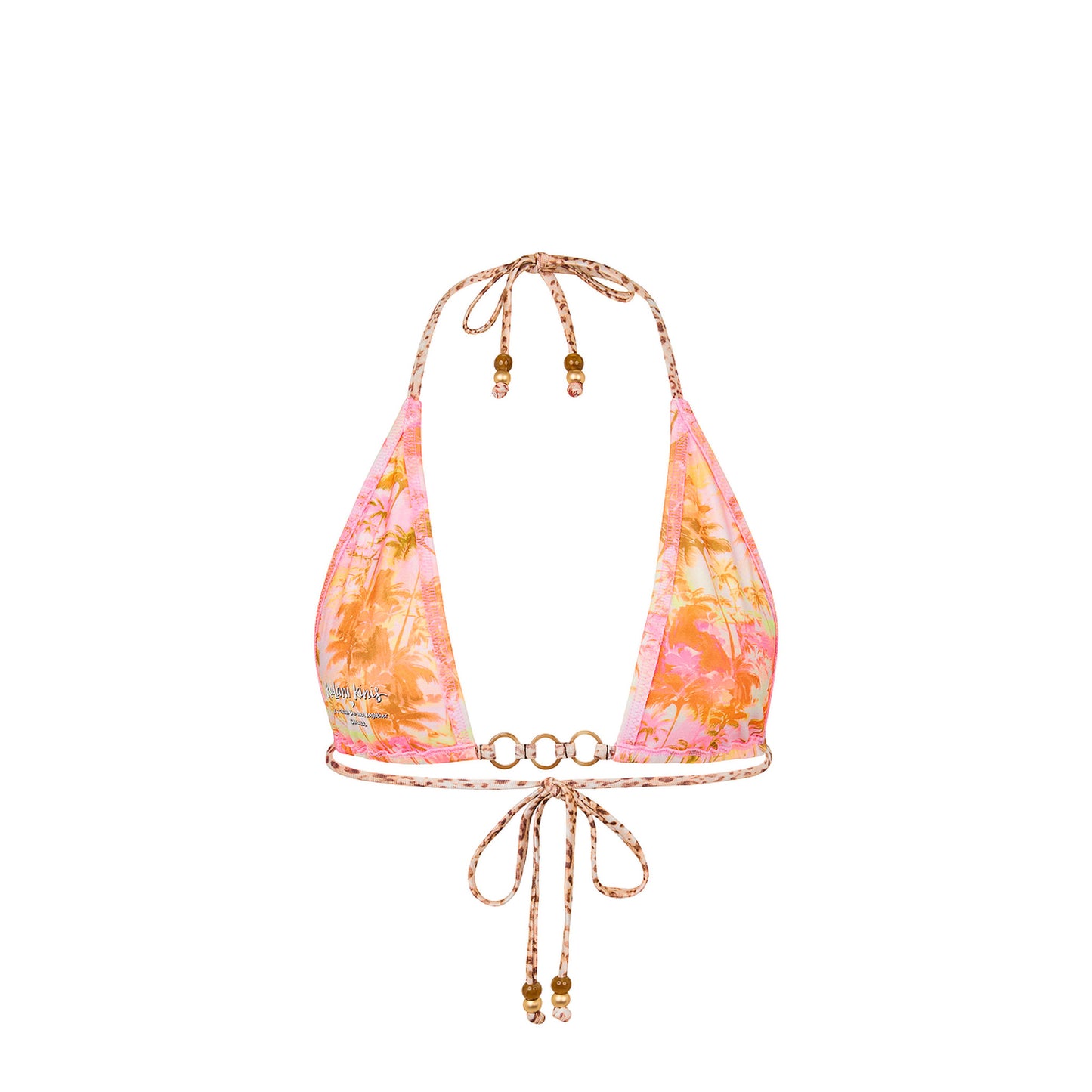 Kulani Kinis - Trio Ring Triangle Bikini Top - Wild Skies