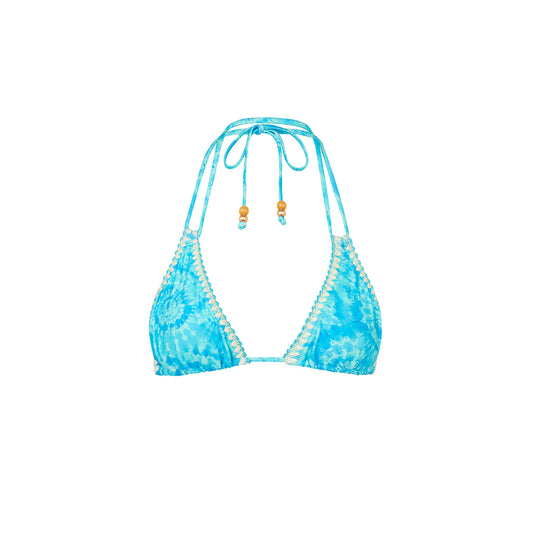 Kulani Kinis - Crochet Halter Bikini Top - Starry Seas