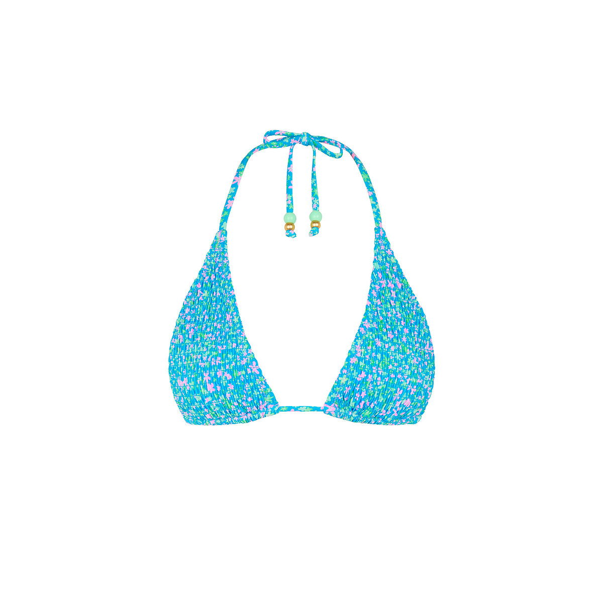 Kulani Kinis - Shirred Triangle Bikini Top - Ocean Kisses