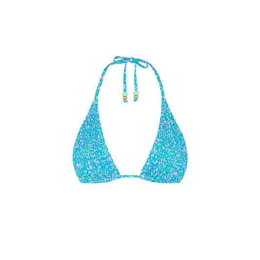 Kulani Kinis - Shirred Triangle Bikini Top - Ocean Kisses
