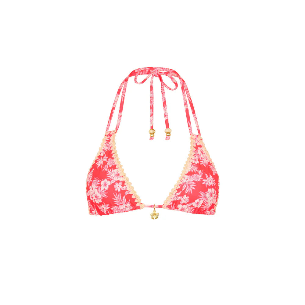 Kulani Kinis - Crochet Halter Bikini Top - Island Punch