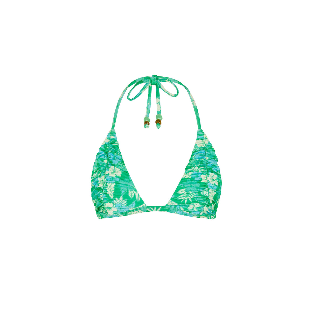 Kulani Kinis - Gathered Stitch Bralette Bikini Top - Barefoot Breeze