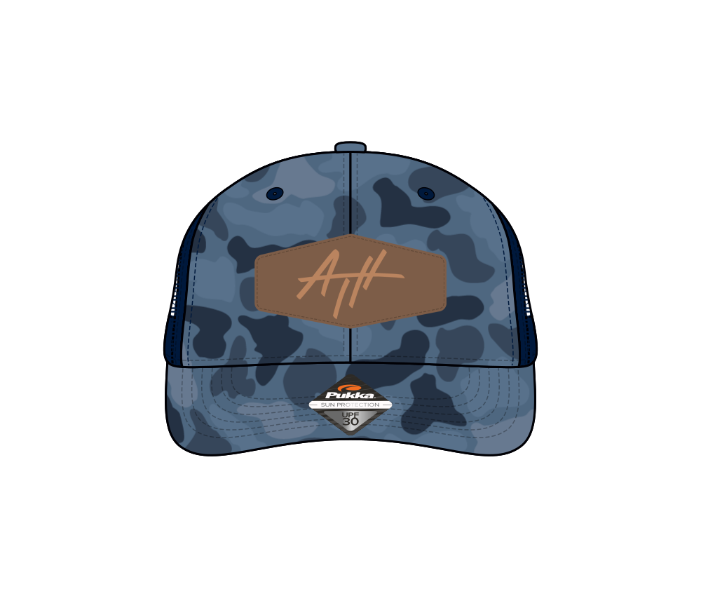 Leather Patch Camo Blue Aaron Hudgins