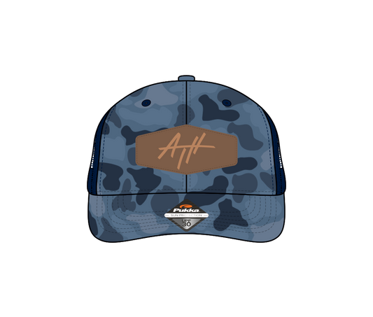 Leather Patch Camo Blue Aaron Hudgins