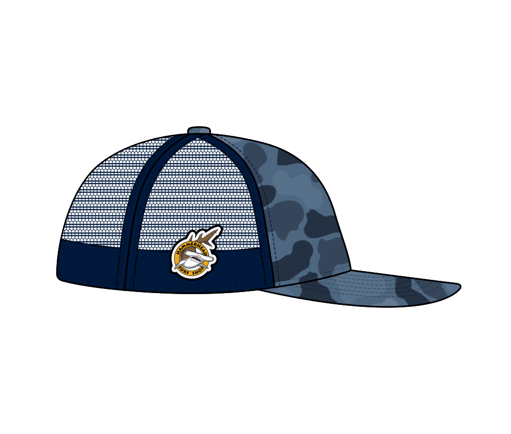 Leather Patch Camo Blue Aaron Hudgins
