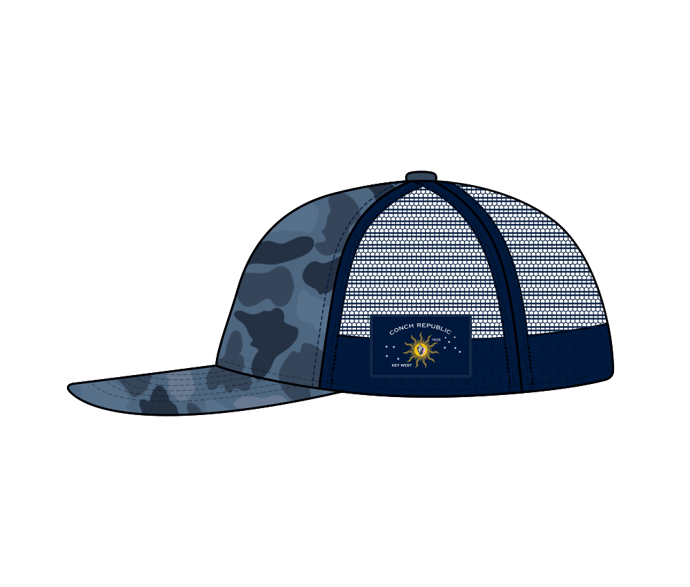 Leather Patch Camo Blue Aaron Hudgins